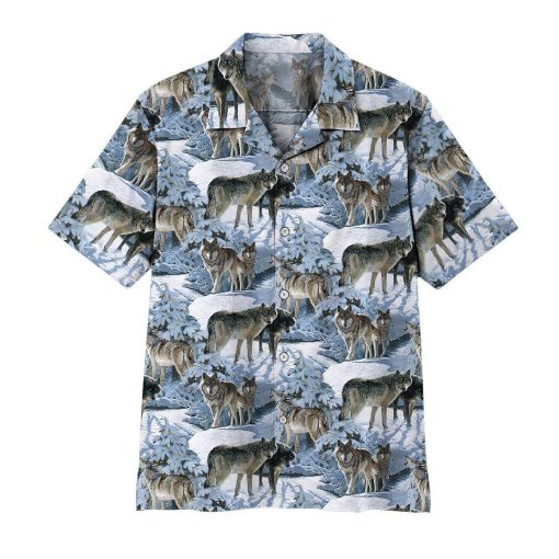 Gearhuman 3D Wolf Hawaii Shirt ZZ2705215 Hawai Shirt Short Sleeve Shirt S