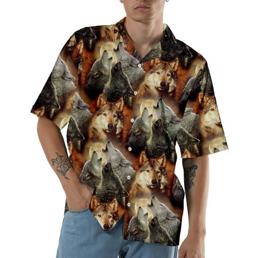 Gearhuman 3D Wolf Hawaii Shirt ZZ3105214 Hawai Shirt