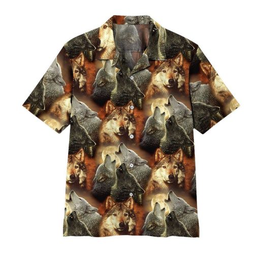 Gearhuman 3D Wolf Hawaii Shirt ZZ3105214 Hawai Shirt Short Sleeve Shirt S