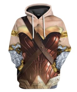 Gearhuman 3D Wonder Woman Costume Custom Hoodie Apparel GW13089 3D Custom Fleece Hoodies Hoodie S 