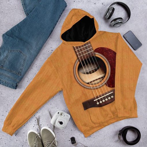 GearHuman 3D Wooden Guitar Custom Hoodies GR12011 3D Apparel
