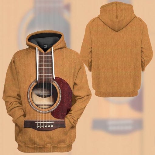 GearHuman 3D Wooden Guitar Custom Hoodies GR12011 3D Apparel