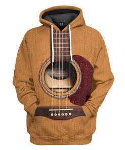 GearHuman 3D Wooden Guitar Custom Hoodies GR12011 3D Apparel Hoodie S 
