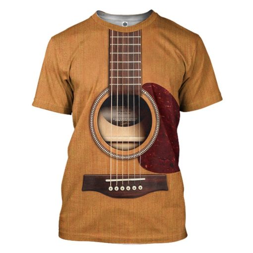 GearHuman 3D Wooden Guitar Custom Hoodies GR12011 3D Apparel T-Shirt S
