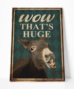 Gearhuman 3D Wow Thats Huge Donkey Canvas GB10034 Canvas 1 Piece Non Frame M
