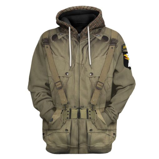 Gearhuman 3D WW2 Paratroopers Custom Tshirt Hoodie Appreal CK19115 3D Apparel Zip Hoodie S
