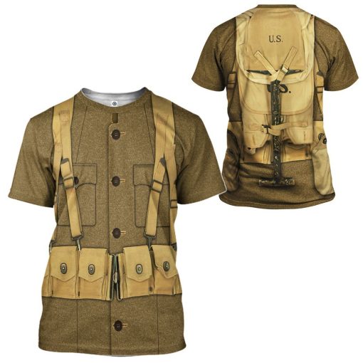 Gearhuman 3D WWI Soldier Custom Tshirt Hoodie Appreal CK19112 3D Apparel
