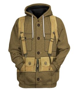 Gearhuman 3D WWI Soldier Custom Tshirt Hoodie Appreal CK19112 3D Apparel Hoodie S 