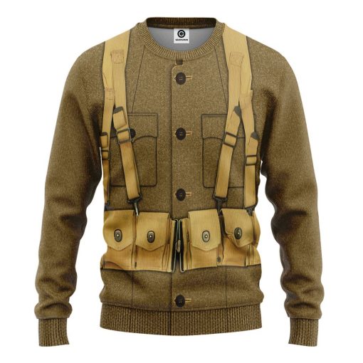 Gearhuman 3D WWI Soldier Custom Tshirt Hoodie Appreal CK19112 3D Apparel Long Sleeve S