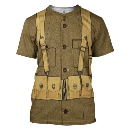 Gearhuman 3D WWI Soldier Custom Tshirt Hoodie Appreal CK19112 3D Apparel T-Shirt S