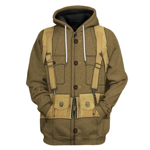 Gearhuman 3D WWI Soldier Custom Tshirt Hoodie Appreal CK19112 3D Apparel Zip Hoodie S