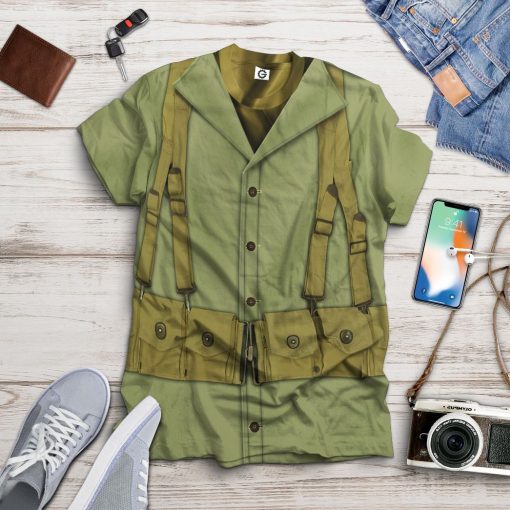 Gearhuman 3D WWII Soldier Custom Tshirt Hoodie Appreal CK19114 3D Apparel