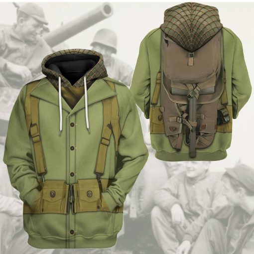 Gearhuman 3D WWII Soldier Custom Tshirt Hoodie Appreal CK19114 3D Apparel