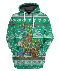 Gearhuman 3D Xmas Thundercats Ugly Christmas Sweater Custom Tshirt Hoodie Apparel GV30103 3D Apparel Hoodie S
