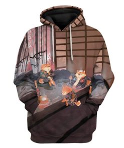 Gearhuman 3D Yakuza Shiba Inu Onsen Custom Hoodie Apparel GM22022 3D Custom Fleece Hoodies Hoodie S 