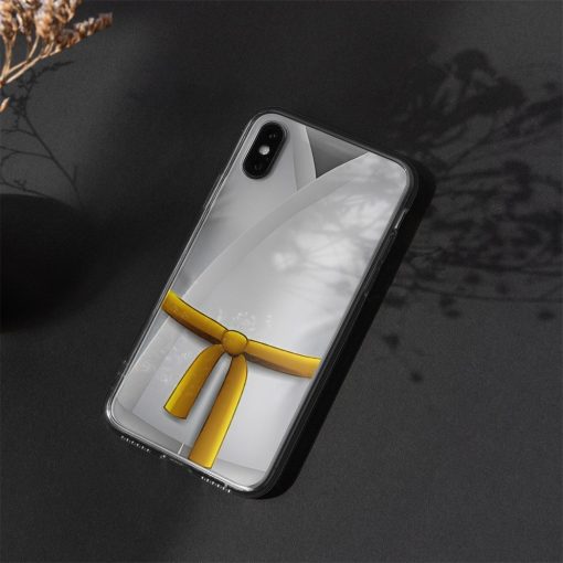 Gearhuman 3D Yellow Karate Belt Phone Case ZK1706218 Glass Phone Case
