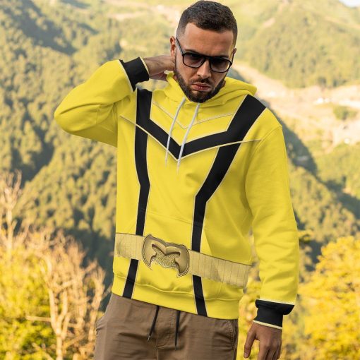 Gearhuman 3D Yellow Power Rangers Mystic Force Tshirt Hoodie Apparel GB130112 3D Apparel