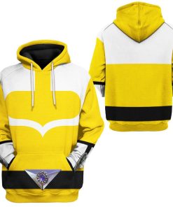 Gearhuman 3D Yellow Power Rangers Time Force Tshirt Hoodie Apparel GB15013 3D Apparel 