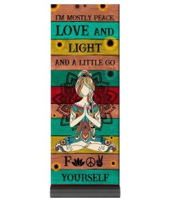 Gearhuman 3D Yoga I Am Mostly Peace Custom Yoga Mat GW1706214 Yoga Mat Yoga Mat 71.37"x26.52" 