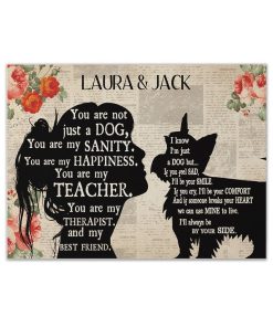 Gearhuman 3D Yorkshire Terrier My Best Friend Custom Name Canvas GW260112 Canvas 1 Piece Non Frame M