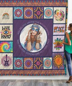 Gearhuman 3D You Belong Somewhere You Feel Free Custom Quilt GV27088 Quilt Quilt Twins 
