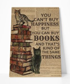 Gearhuman 3D You Can Buy Books And Cats Custom Canvas GB220225 Canvas 1 Piece Non Frame M