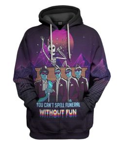Gearhuman 3D You Cant Spell Funeral Without Fun Custom Fleece Hoodie Apparel GW230414 3D Custom Fleece Hoodies Hoodie S 