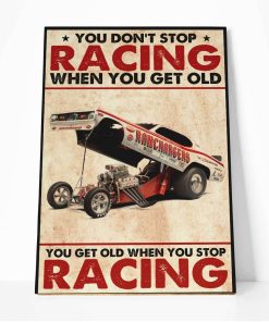 Gearhuman 3D You Get Old When You Stop Racing Canvas ZK2705212 Canvas 1 Piece Non Frame M