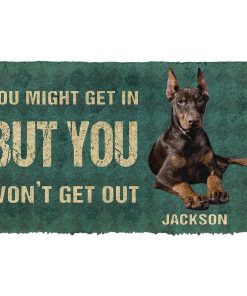 Gearhuman 3D You Might Get In But You Wont Get Out Doberman Pinschers Dog Doormat GV280127 Doormat Doormat S(15,8''x23,6'')
