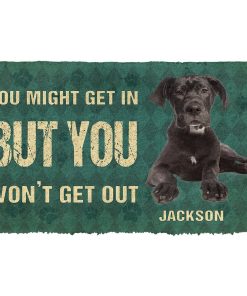 Gearhuman 3D You Might Get In But You Wont Get Out Great Danes Dog Doormat GV280129 Doormat Doormat S(15,8''x23,6'')