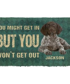 Gearhuman 3D You Might Get In But You Wont Get Out Pointers German Shorthaired Dog Doormat GV29017 Doormat Doormat S(15,8''x23,6'')