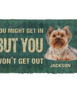 Gearhuman 3D You Might Get In But You Wont Get Out Yorkshire Terriers Dog Doormat GV29014 Doormat Doormat S(15,8''x23,6'')
