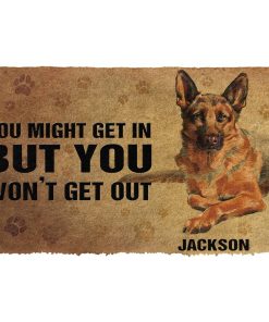 Gearhuman 3D You Might Get In German Shepherd Custom Name Doormat GV22014 Doormat Doormat S(15,8''x23,6'')
