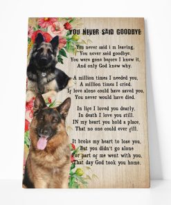 Gearhuman 3D You Never Say Goodbye German Shepherd Canvas GK02028 Canvas 1 Piece Non Frame M