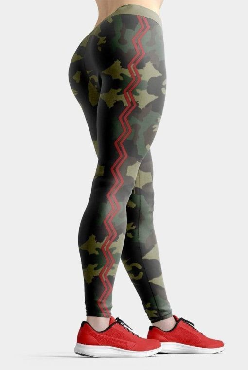 Gearhumans 3D Zigzag Stripe Custom Leggings 2 Gearhuman 3D Zigzag Stripe Custom Leggings GW08045 Leggings