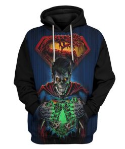 Gearhuman 3D Zombie Superman Custom Hoodie Apparel GW18092 3D Apparel Hoodie S 