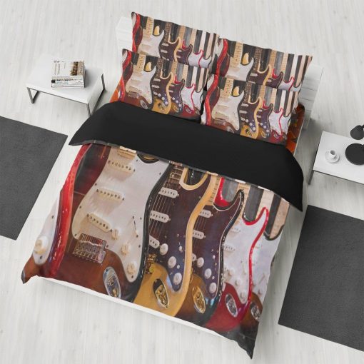 Gearhumans GearHuman Eight Guitars Bass Custom Bedding 6 GearHuman Eight Guitars Bass Custom Bedding GR13014 Bedding Set