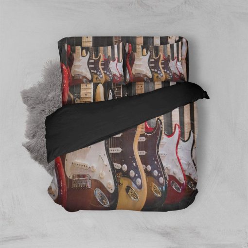 Gearhumans GearHuman Eight Guitars Bass Custom Bedding 2 GearHuman Eight Guitars Bass Custom Bedding GR13014 Bedding Set