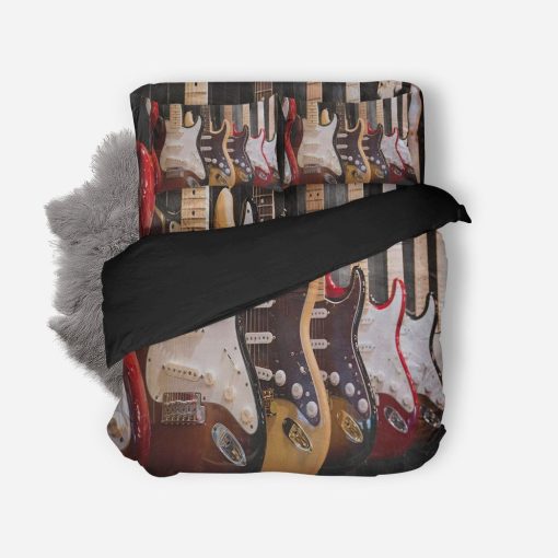 Gearhumans GearHuman Eight Guitars Bass Custom Bedding 1 GearHuman Eight Guitars Bass Custom Bedding GR13014 Bedding Set Twin 3PCS