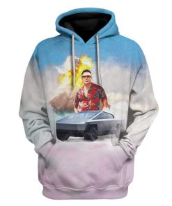 Gearhuman Elon Musk Cyber Truck Custom T-Shirts Hoodies Apparel FP-QM1001203 3D Custom Fleece Hoodies Hoodie S 