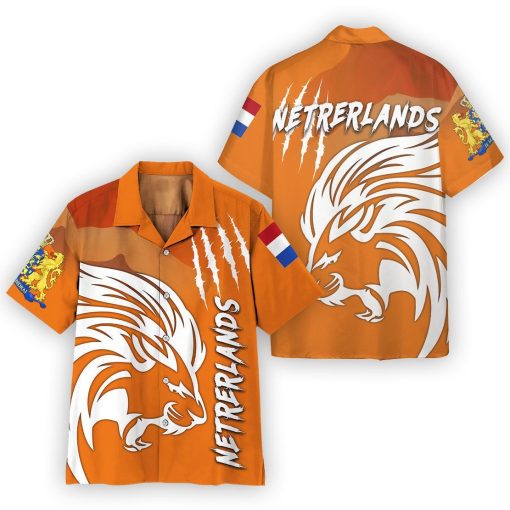 Gearhuman Euro 2020 Netherlands Supporter Hawaii Shirt ZK1406211 Short Sleeve Shirt