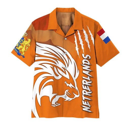 Gearhuman Euro 2020 Netherlands Supporter Hawaii Shirt ZK1406211 Short Sleeve Shirt Short Sleeve Shirt S