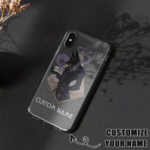 Gearhumans GearHuman Gentle Anubis Custom Name PhoneCase 6 GearHuman Gentle Anubis Custom Name PhoneCase GR06018 Glass Phone Case