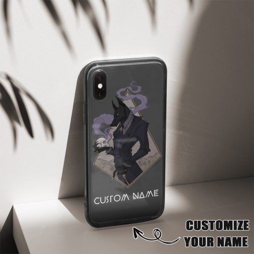 Gearhumans GearHuman Gentle Anubis Custom Name PhoneCase 4 GearHuman Gentle Anubis Custom Name PhoneCase GR06018 Glass Phone Case