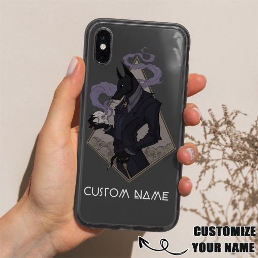 Gearhumans GearHuman Gentle Anubis Custom Name PhoneCase 5 GearHuman Gentle Anubis Custom Name PhoneCase GR06018 Glass Phone Case