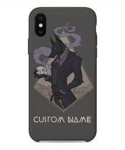 GearHuman Gentle Anubis Custom Name PhoneCase GR06018 Glass Phone Case Iphone X 