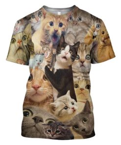 Gearhuman Kitty Cat T-Shirts HD-GH17061995 3D Custom Fleece Hoodies S 
