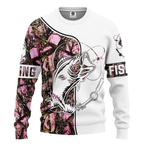 Gearhuman Pink Fishing Couple Tshirt Hoodie Apparel GB08015 3D Apparel