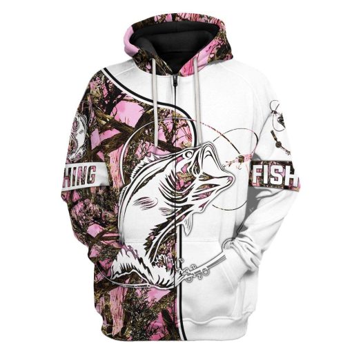 Gearhuman Pink Fishing Couple Tshirt Hoodie Apparel GB08015 3D Apparel