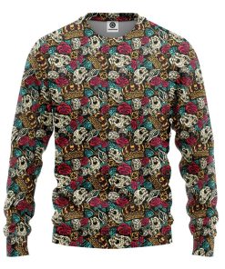 Gearhuman Skull Vintage Tattoo Sweatshirt Apparel GQ23092 Sweatshirt Sweatshirt S 